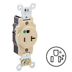 Leviton 8310 Back and Side Wired Single Receptacle