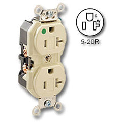 Leviton 8300-SG Back and Side Wired Duplex Tamper-Resistant Receptacle