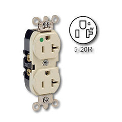 Leviton 8300-HL Back and Side Wired Illuminated Duplex Receptacle