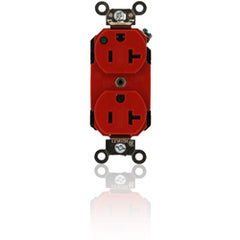 Leviton 8300-PL Back and Side Wired Pilot Light Duplex Receptacle