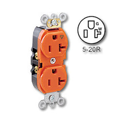 Leviton 5362-IG Back and Side Wired Isolated Ground Slim Design Duplex Receptacle