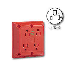 Leviton 1254-H Hospital Grade 4-In-1 2-Pole 3-Wire Grounding 15A/125V Receptacle