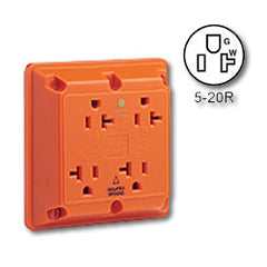 Leviton 21254-IG Hospital Grade/Isolated Ground Four-In-One 20A/125V Receptacle