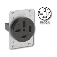 Leviton 8350 4-Pole 4-Wire Non-Grounding Flush Mount Receptacle