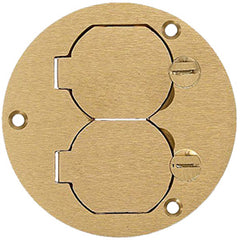 Hubbell S3925 Round Floor Box Flush Duplex Cover Without Flange