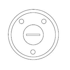Hubbell S3525 Round Floor Box Flush Cover - 2-3/8" Single Receptacle