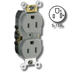 Leviton CR015 Smooth face Side wired 15A 125V Duplex Receptacle