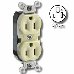 Leviton 5040 Side Wired 15Amp 125V Duplex Receptacle with Pigtail Leads