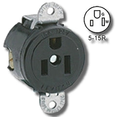 Leviton 5258-SS Single Receptacle, Short Strap