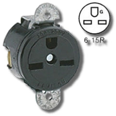 Leviton 5658-SS Single Receptacle 250V, Short Strap