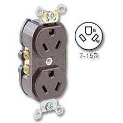 Leviton 5585 Back and Side Wired 15Amp 277V AC Grounding