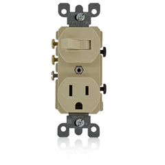 Leviton 5245 Leviton 3-Way Switch/Receptacle (Non-Grounding Switch)