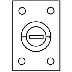 Hubbell S2825 Rectangular Brass Cover Plate