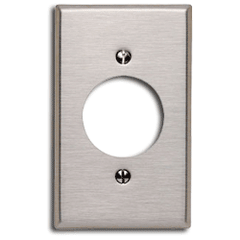 Leviton 84020-40 1-Gang Locking 1.60 Inch Dia. Device Receptacle Wallplate