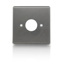 Leviton 84092-40 2-Gang 1-Single 1.406 Inch Dia. Ctr. Device Receptacle Wallplate
