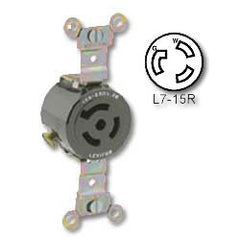 Leviton 4760 Single Flush Receptacle 15 AMP 277 Volt