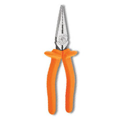 Klein Tools, Inc. D203-8-INS 8" Insulated Heavy-Duty Long-Nose Pliers - Side-Cutting
