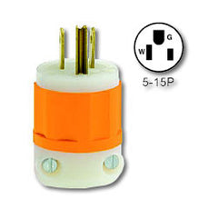 Leviton 5266-CO Isolated Ground, Plug 15Amp 125V 2-Pole, 3-Wire Grounding