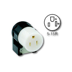 Leviton 5269-CA Angle Plug 15Amp 125V 2-Pole, 3-Wire Grounding