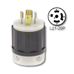 Leviton 2511 Locking Plug Black Nylon Body