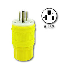 Leviton 14W47 NEMA 5-15P Wetguard Straight Blade Plug