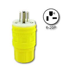 Leviton 14W48 NEMA 6-20P Wetguard Straight Blade Plug