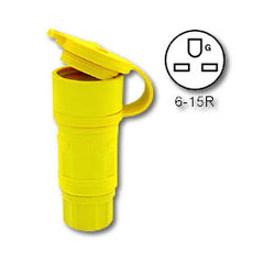 Leviton 15W49 NEMA 6-15R Wetguard Straight Blade Connector