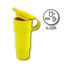 Leviton 15W48 NEMA 6-20R Wetguard Straight Blade Connector