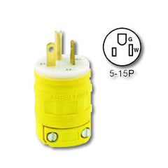 Leviton 1447 15A-125V 2-Pole 3-Wire Dust Guard NEMA 5-15 Plug