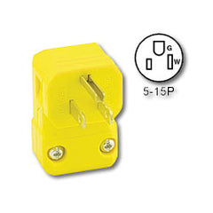 Leviton 5256-VA 15Amp 125V Industrial Grade NEMA 5-15 Angle Plug
