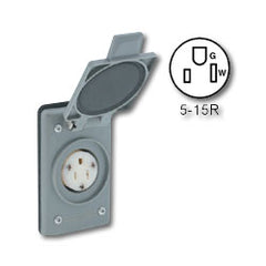 Leviton 5279-FWP 15A-125V Slots for Fork Terminals NEMA 5-15 Connector