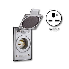 Leviton 15678-CWP 15A-250V Standard Wire Wells NEMA 6-15 Plug