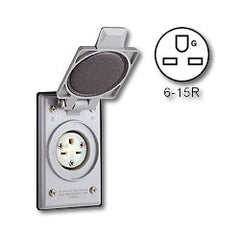 Leviton 15679-CWP 15A-250V Standard Wire Wells NEMA 6-15 Connector