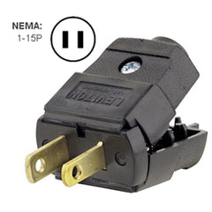 Leviton 101-W 15A 125V Polarized Light Duty Clamptite Plug