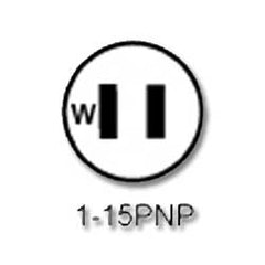 Leviton 115PV 15A 125V Non-Polarized Heavy-Duty PVC Plug