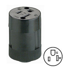 Leviton 114 15A 125V 2-Pole 3-Wire Rubber Connector Mates with No. 113 Above
