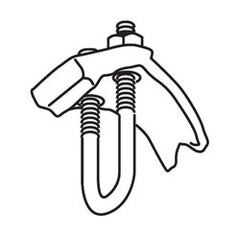 Erico RA0037HD Pipe-To-Beam Clamps, 3/8" to 4" Diameter Pipe (Package of 25)