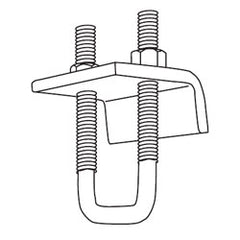 Erico BC17A000EG Beam Clamps for Strut with Plate (Package of 25)