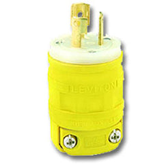 Leviton 2447 15Amp 125V 2-Pole 3-Wire Locking Plug