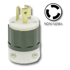 Leviton 7567-C 15Amp Non-NEMA Locking Plug