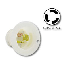 Leviton 7556 15Amp Non-NEMA Locking Flanged Inlet