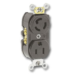 Leviton 4792 15Amp Duplex Locking and Straight Blade Receptacle with Common Feed