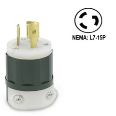 Leviton 4770-C 15 Amp, 277 Volt, Black Locking Plug