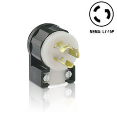 Leviton 4770-CA 15Amp, Angle Locking Plug