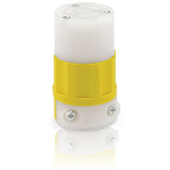 Leviton 4779-CY 15 AMP, 277V, Yellow Nylon Locking Connector