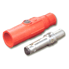 Leviton 22L21 22/23 Series Ball Nose, Male In-Line Latching Connector and Insulator - Crimped