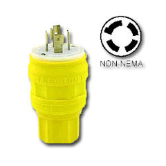 Leviton 26W09 Wetguard Non-NEMA, Non Grounding Plug (For Replacement Use Only)