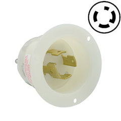 Leviton 2765 30 AMP 277/480V Non-Grounding Locking Flanged Inlet