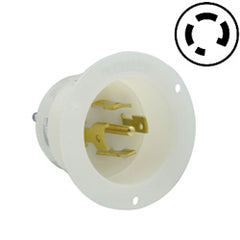 Leviton 2775 30 AMP 347/600V Non-Grounding Locking Flanged Inlet