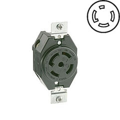 Leviton 2820 30 AMP 277/480V Single Flush Receptacle with Grounding